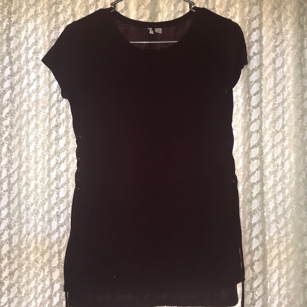 Cato burgundy red tee